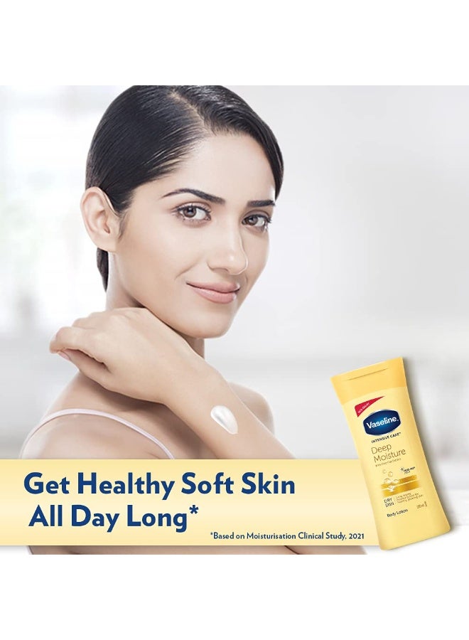 Vaseline Intensive Care Deep Moisture Body Lotion, Long Lasting Moisturisation For Healthy, Glowing Skin, 100 ml - Image 3